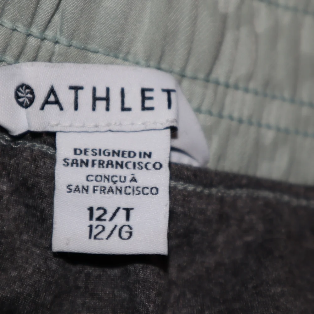 Athleta Brooklyn Lined Textured Jogger Pants Lined Serpentine Coast Green Sz 12 - Picture 10 of 12